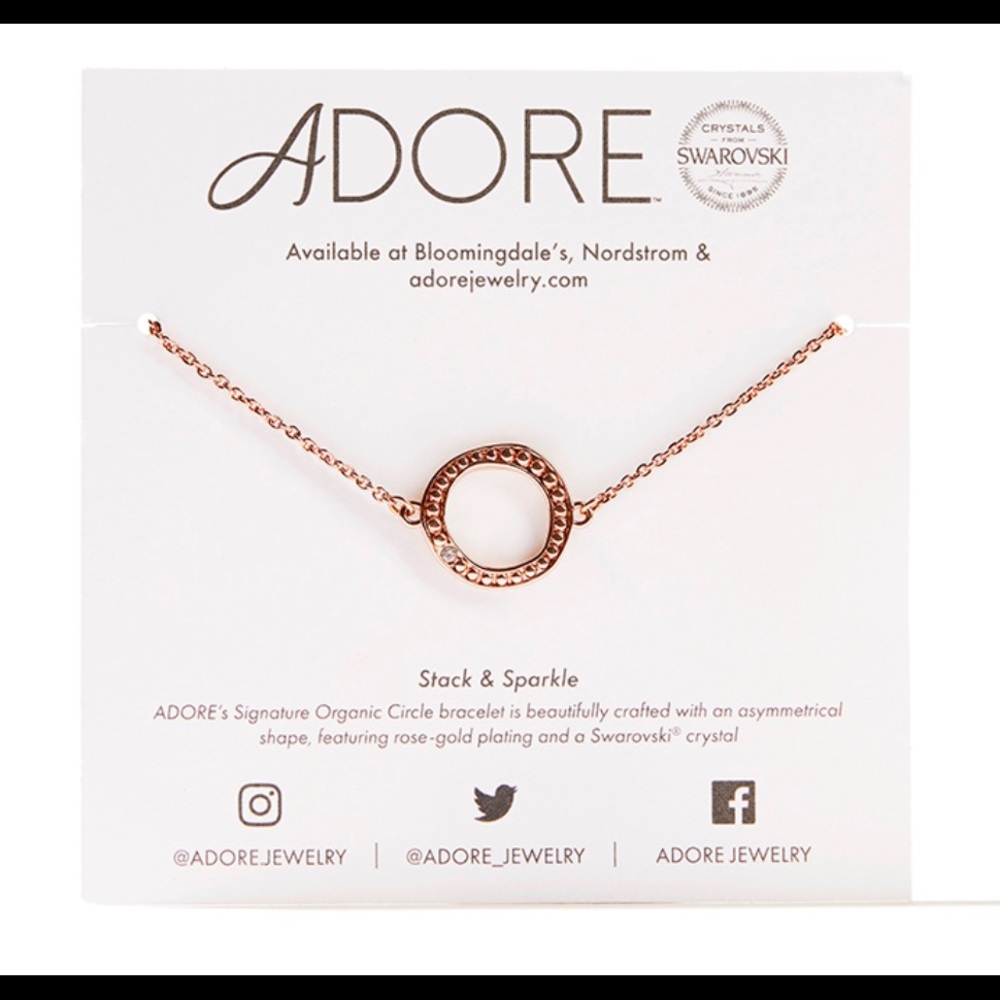Adore by Swarovski® Circle Bracelet in Rose Gold